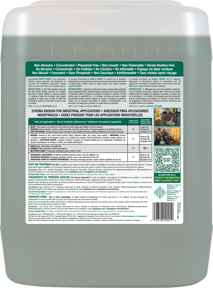 Simple Green® Original Multipropósito (5 Gal) - Imagen 2